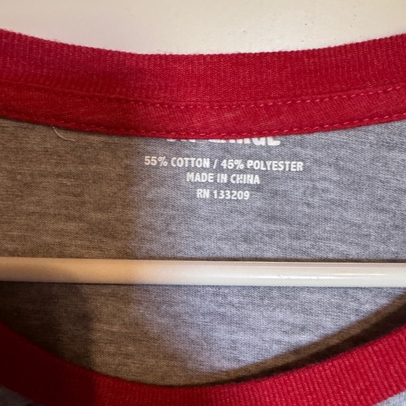 Red and Gray Santa Long Sleeve Shirt Size 2XL - Picture 2 of 4